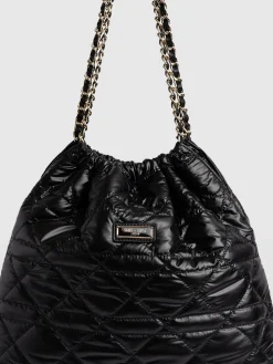 Hot Saint and Sofia Camilla Drawstring Tote Bag - Black