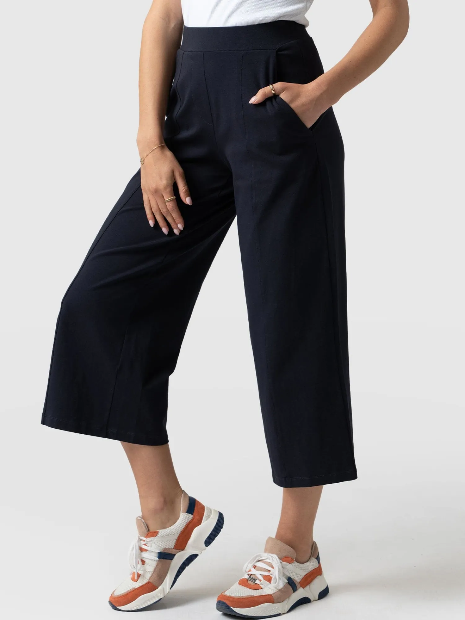 Outlet Saint and Sofia Cara Wide Leg Culotte - Navy