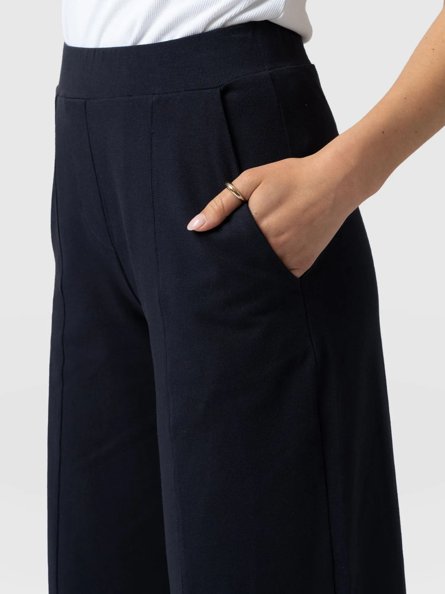 Outlet Saint and Sofia Cara Wide Leg Culotte - Navy