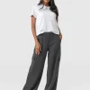 Online Saint and Sofia Cargo Chelsea Wide Leg Pant - Charcoal