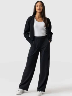 Fashion Saint and Sofia Cargo Chelsea Wide Leg Pant - Navy