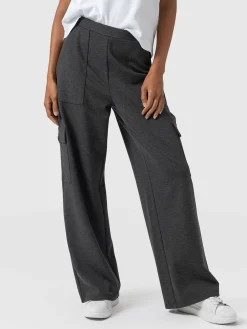 Online Saint and Sofia Cargo Chelsea Wide Leg Pant - Charcoal