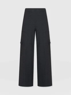 Online Saint and Sofia Cargo Chelsea Wide Leg Pant - Charcoal