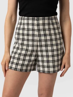 Outlet Saint and Sofia Carnaby Short - Black & Cream Check
