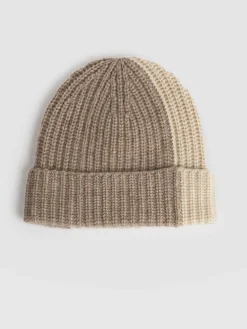Hot Saint and Sofia Cashmere Beanie - Cream/Beige