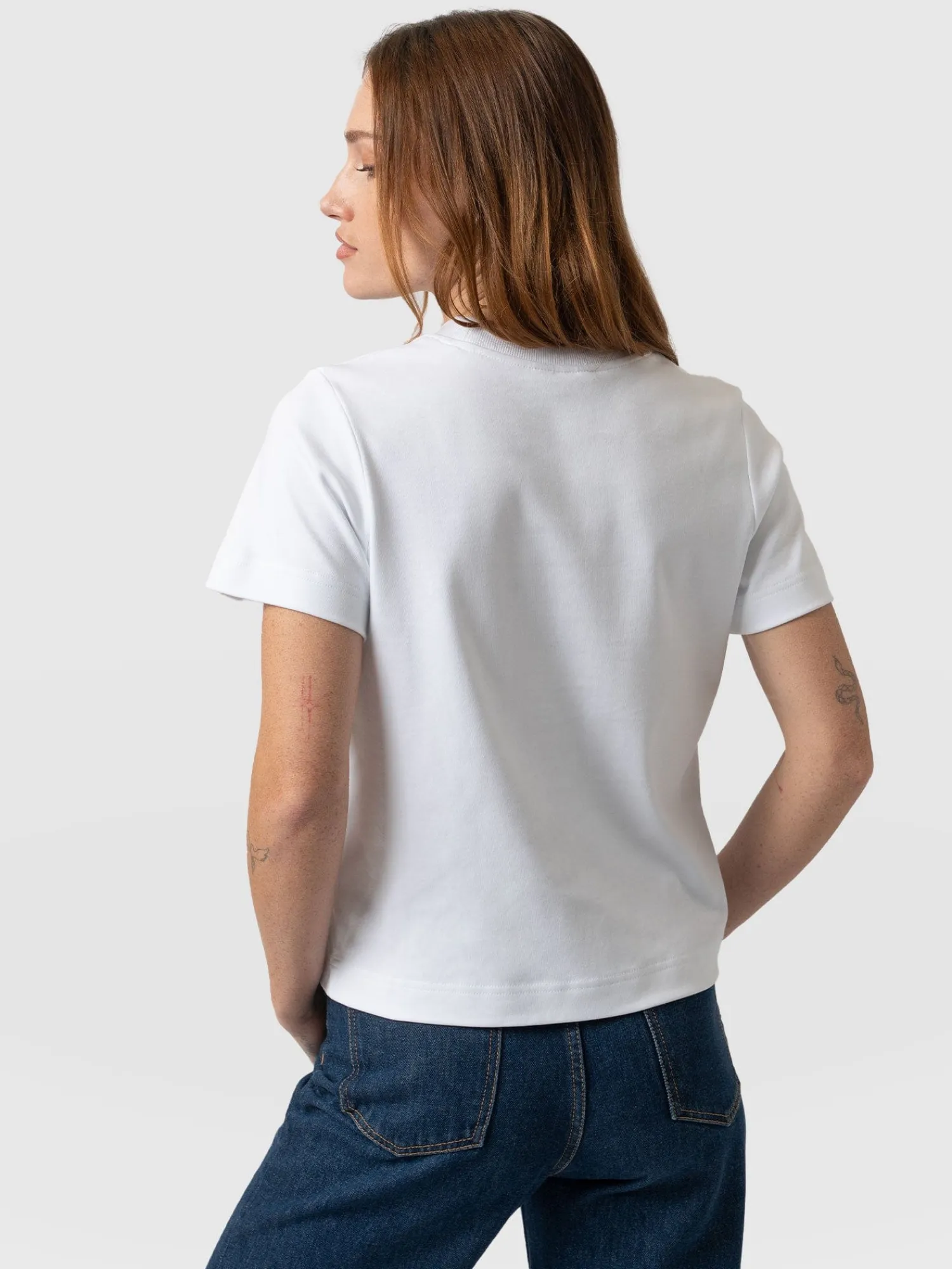 New Saint and Sofia Chelsea Crew Neck Tee - White
