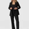 Discount Saint and Sofia Chester Straight Leg Pant - Black Pinstripe