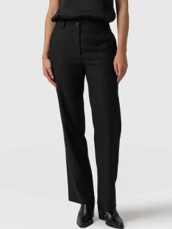 Discount Saint and Sofia Chester Straight Leg Pant - Black Pinstripe