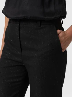 Discount Saint and Sofia Chester Straight Leg Pant - Black Pinstripe