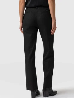 Discount Saint and Sofia Chester Straight Leg Pant - Black Pinstripe