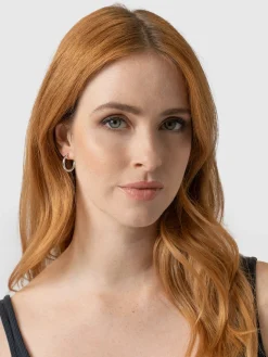 Sale Saint and Sofia Classic Hoop Earrings - Silver