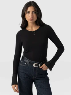 Discount Saint and Sofia Connie Cuff Tee - Black