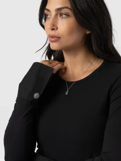 Discount Saint and Sofia Connie Cuff Tee - Black