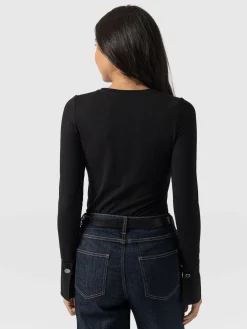 Discount Saint and Sofia Connie Cuff Tee - Black