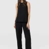 Outlet Saint and Sofia Corinne Linen Pant - Black