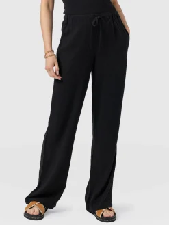 Outlet Saint and Sofia Corinne Linen Pant - Black