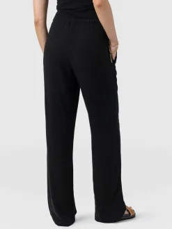 Outlet Saint and Sofia Corinne Linen Pant - Black