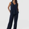 Hot Saint and Sofia Corinne Linen Pant - Navy