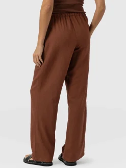 Hot Saint and Sofia Corinne Linen Pant - Russet Brown