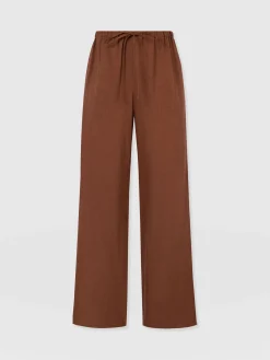 Hot Saint and Sofia Corinne Linen Pant - Russet Brown
