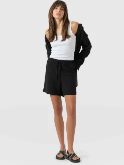 Clearance Saint and Sofia Corinne Linen Short - Black