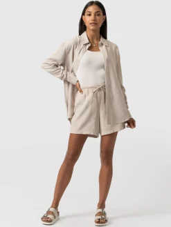 Hot Saint and Sofia Corinne Linen Short - Oatmeal