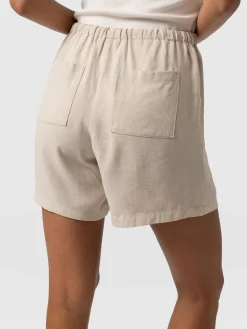 Hot Saint and Sofia Corinne Linen Short - Oatmeal