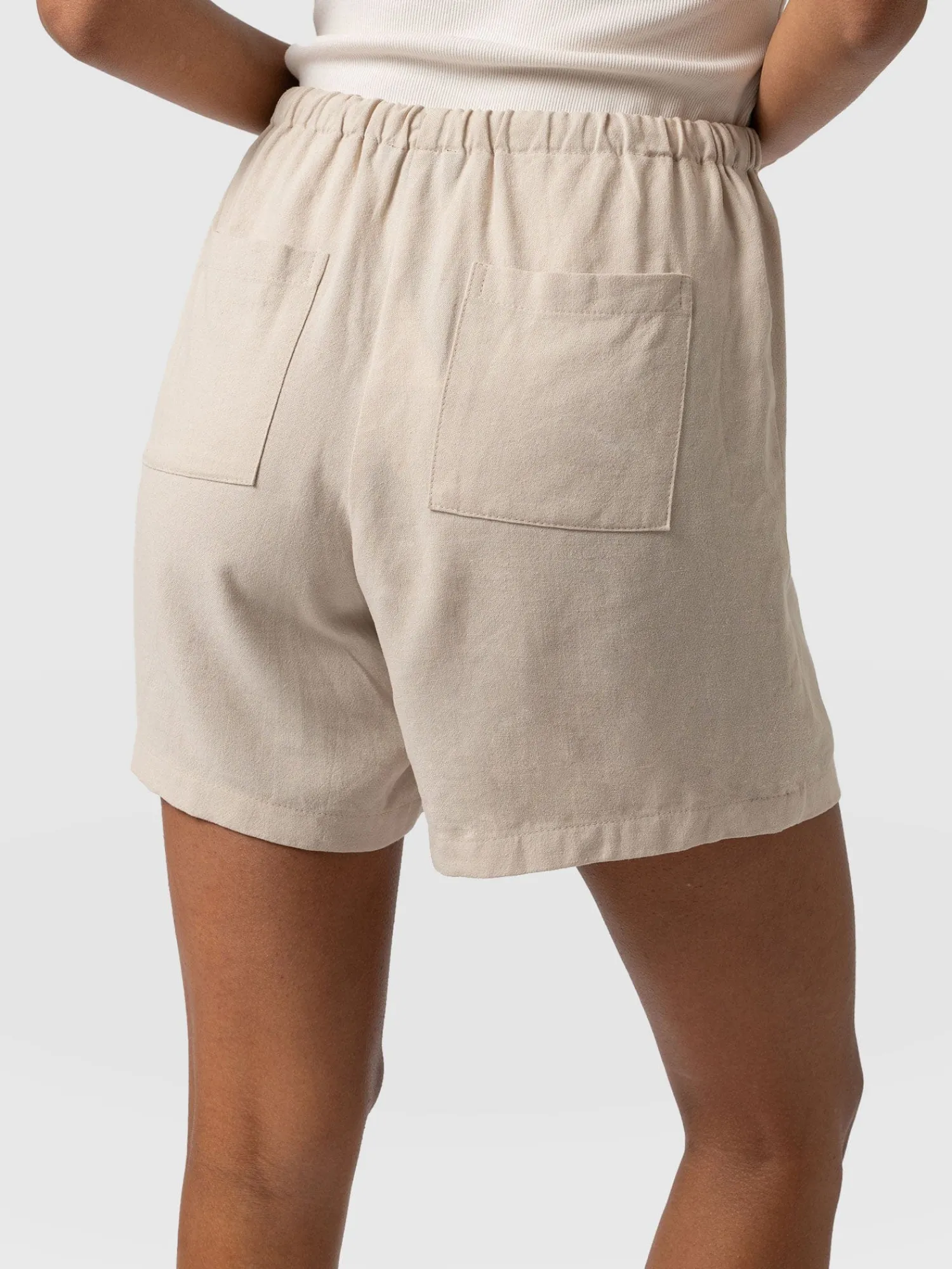 Hot Saint and Sofia Corinne Linen Short - Oatmeal
