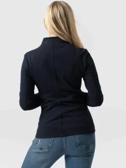 Sale Saint and Sofia Cotton Biker Jacket - Navy Stripe