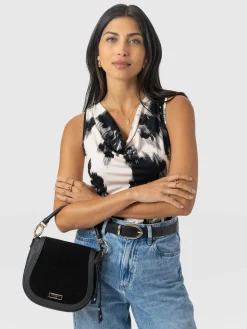 Hot Saint and Sofia Cowl Neck Cami - White Fade Floral