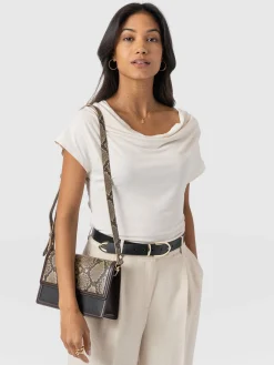 Online Saint and Sofia Cowl Neck Tee - Cream