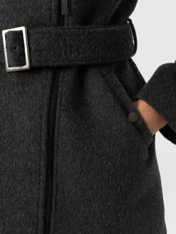 Sale Saint and Sofia Daltrey Biker Coat - Charcoal