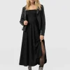 Online Saint and Sofia Darcey Flared Dress - Black Jacquard