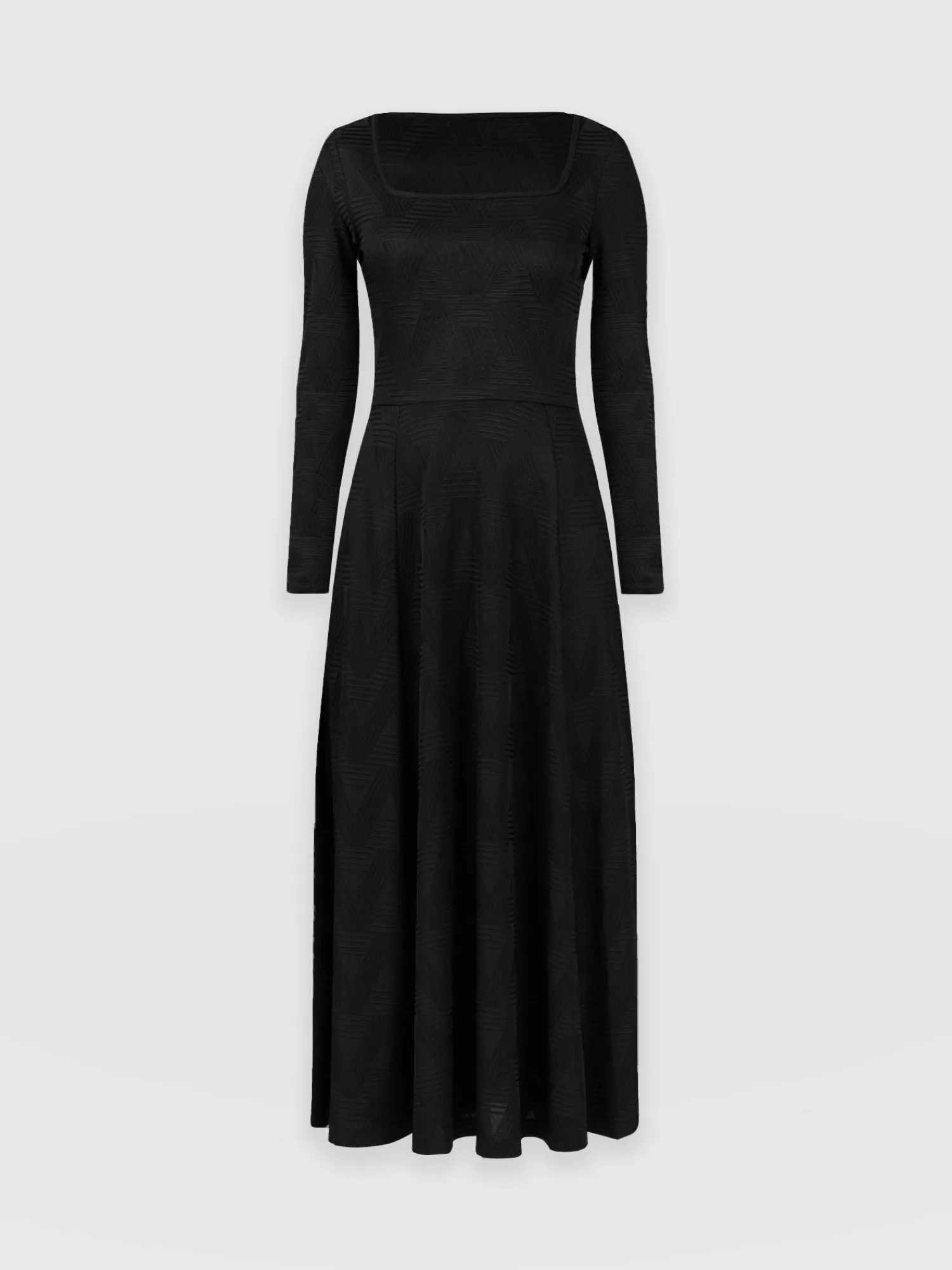 Online Saint and Sofia Darcey Flared Dress - Black Jacquard