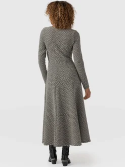 Online Saint and Sofia Darcey Flared Dress - Cream Lurex