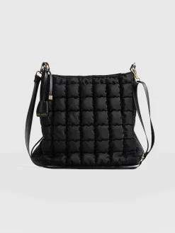 Fashion Saint and Sofia Darcey Puff Tote Bag - Black
