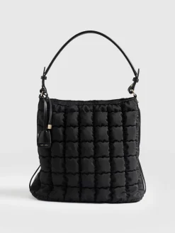 Fashion Saint and Sofia Darcey Puff Tote Bag - Black