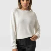 Fashion Saint and Sofia Diamond Knit Sweater - White
