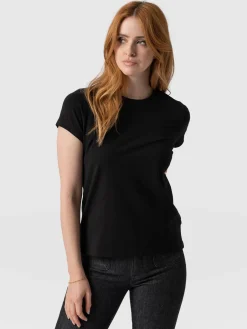 Online Saint and Sofia Easy Cotton Tee - Black