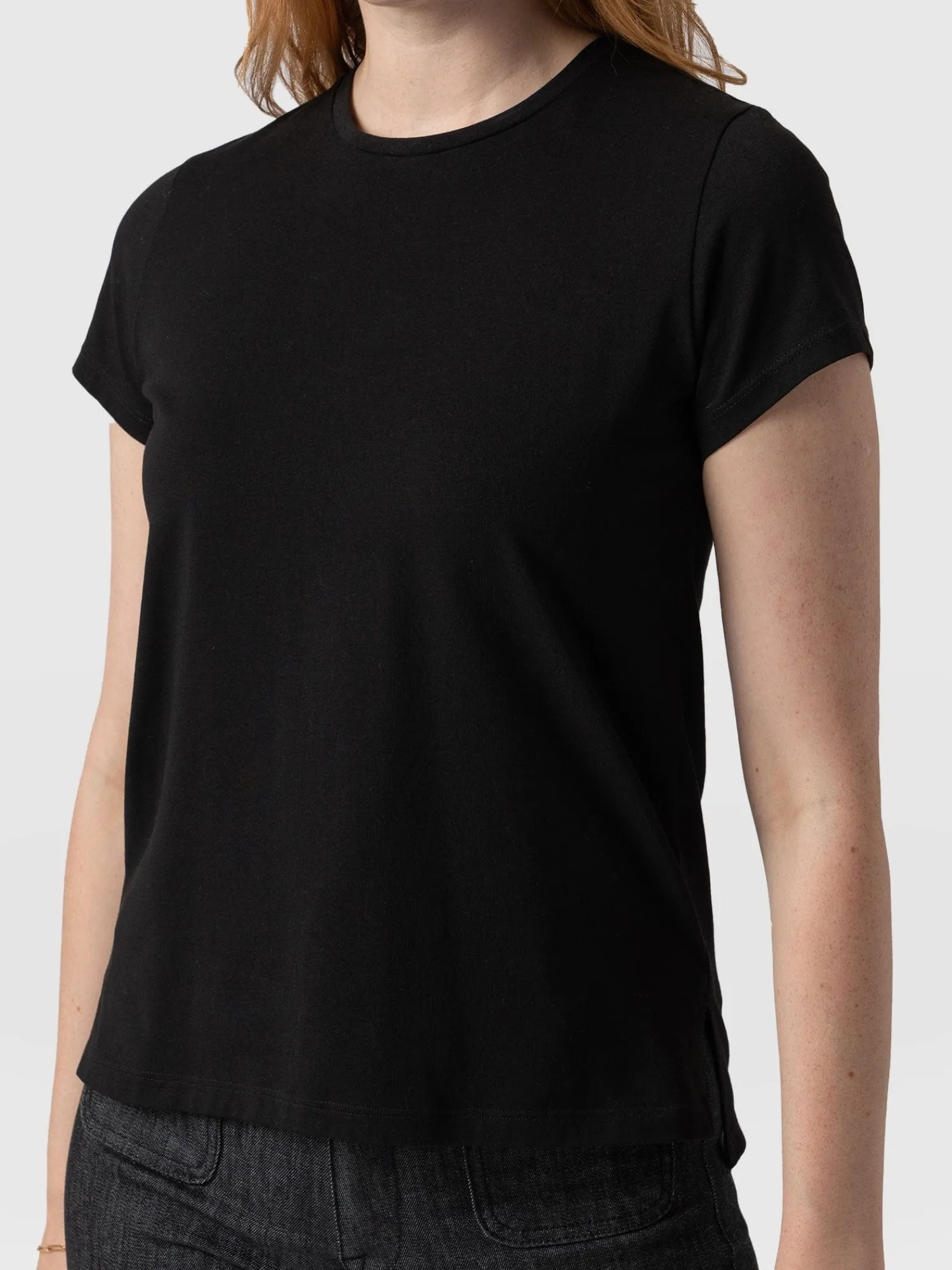 Online Saint and Sofia Easy Cotton Tee - Black