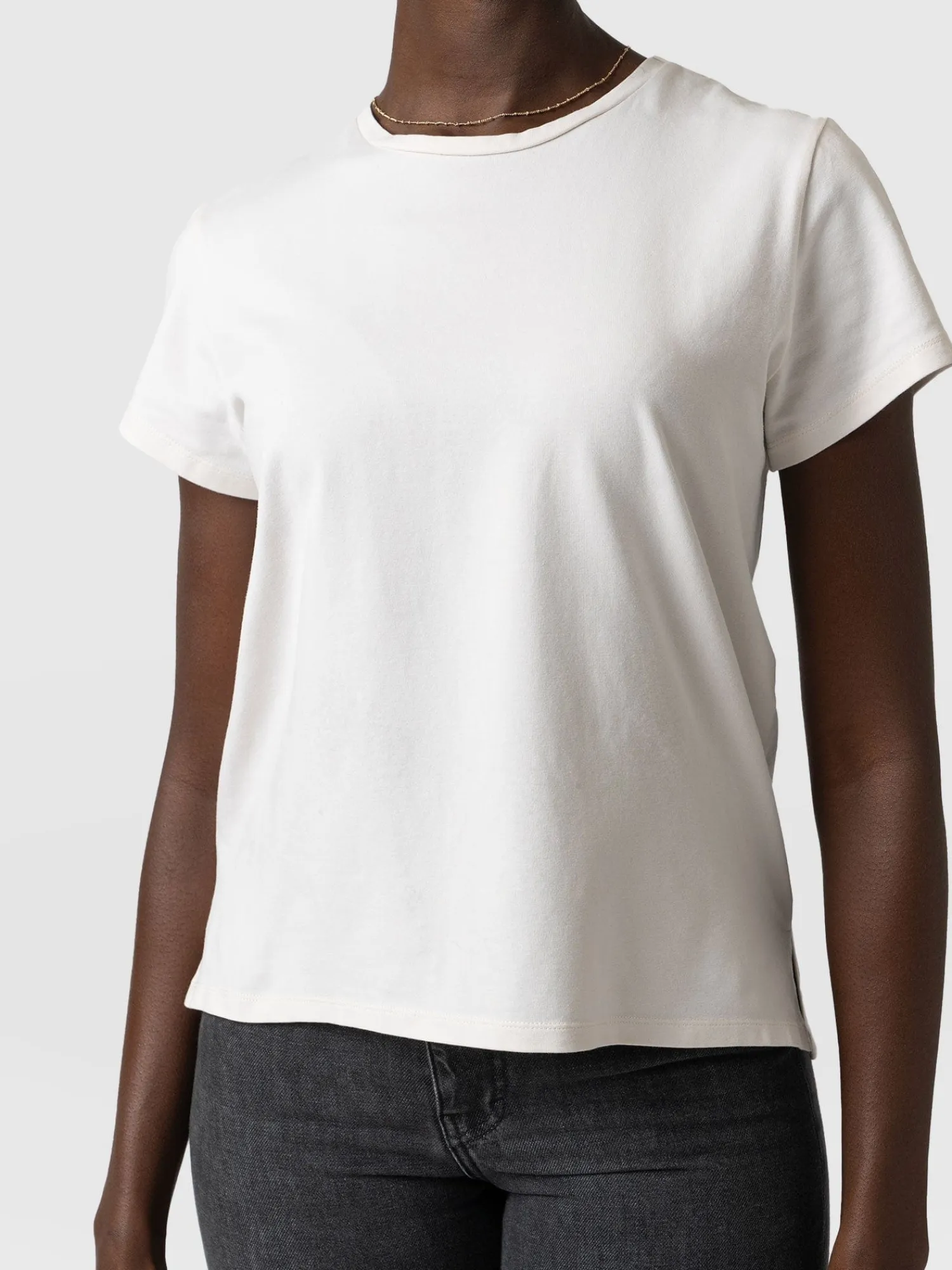 Discount Saint and Sofia Easy Cotton Tee - Cream