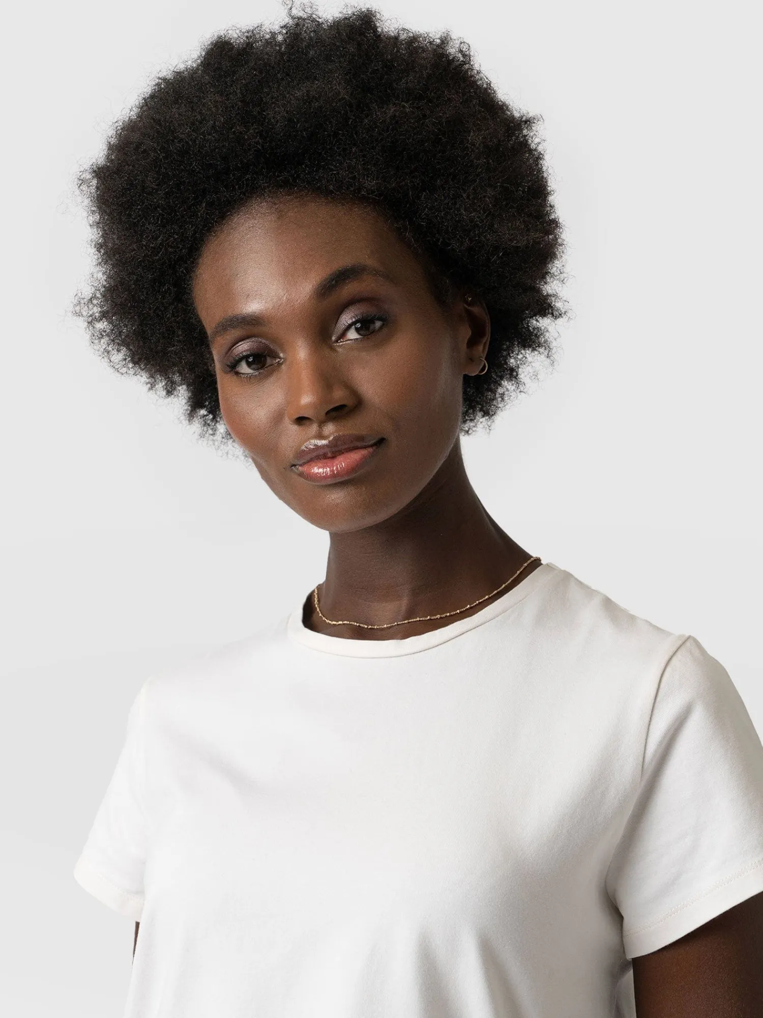 Discount Saint and Sofia Easy Cotton Tee - Cream