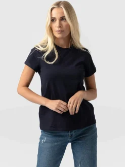 Discount Saint and Sofia Easy Cotton Tee - Navy