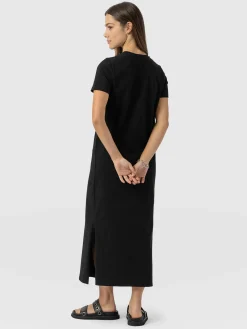 Clearance Saint and Sofia Easy T-Shirt Midi Dress - Black