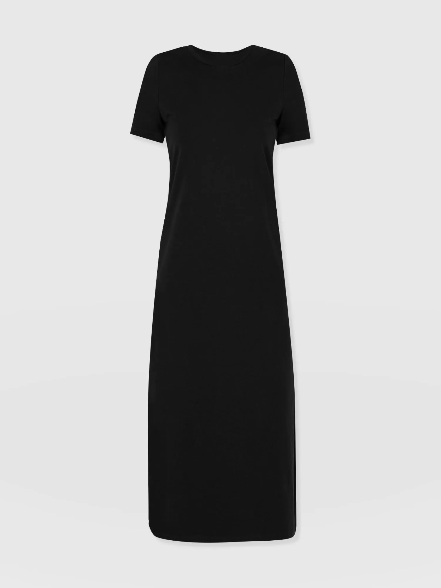 Clearance Saint and Sofia Easy T-Shirt Midi Dress - Black