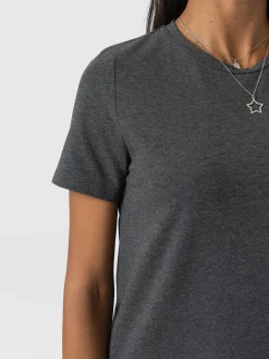 New Saint and Sofia Easy T-Shirt Midi Dress - Charcoal