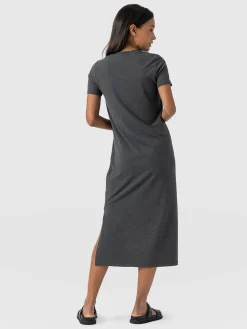 New Saint and Sofia Easy T-Shirt Midi Dress - Charcoal