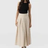 Clearance Saint and Sofia Eliza Pleated Skirt - Cream