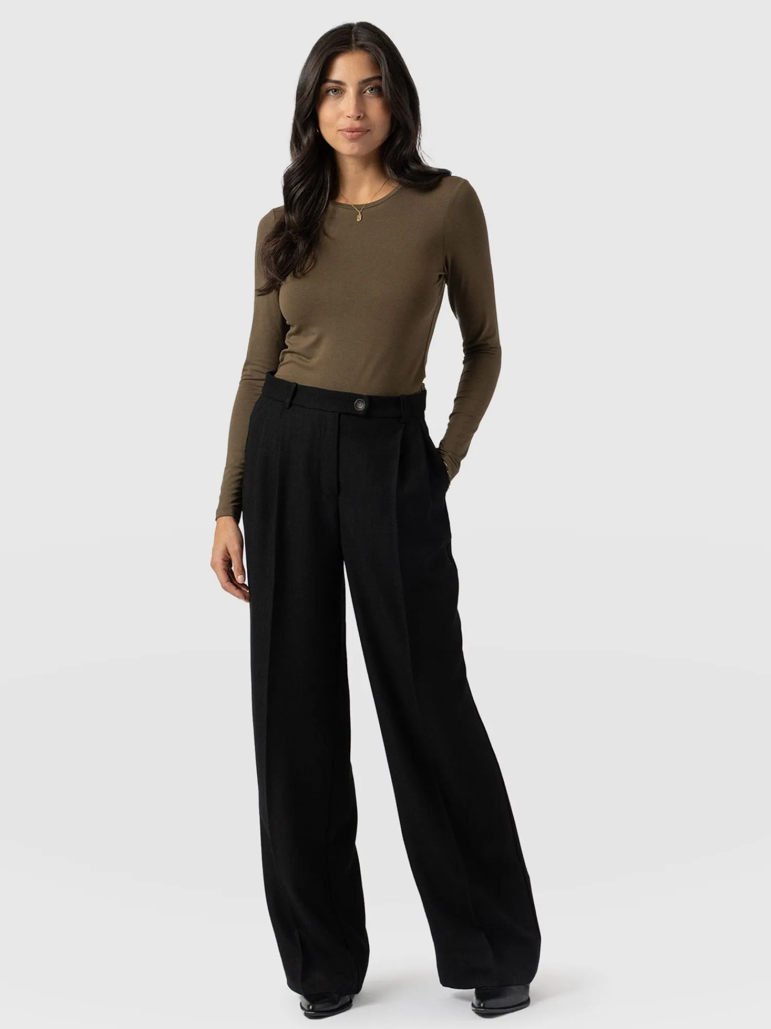 Best Saint and Sofia Emery Wide Leg Pant - Black