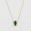Outlet Saint and Sofia Enamel Stripe Charm Necklace - Gold/Green